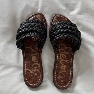 Sam Edelman Black Braided Slide Sandals Size 7.5 Women’s